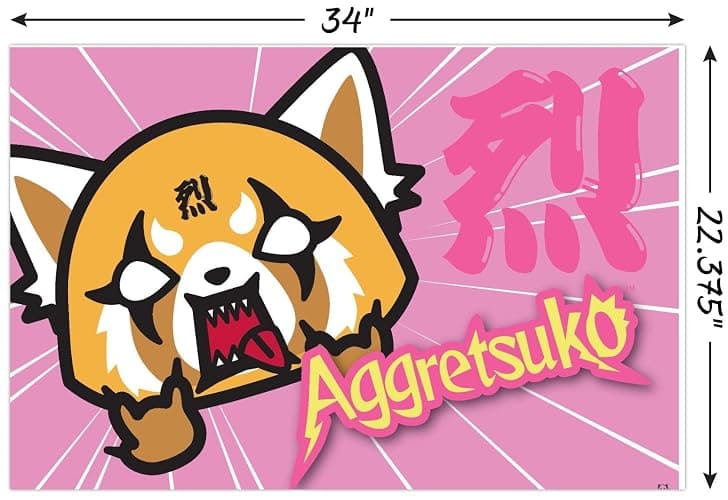 Trends International Aggretsuko-Horns Wall Poster, 22.375" x 34", Multicolor thumbnail 3