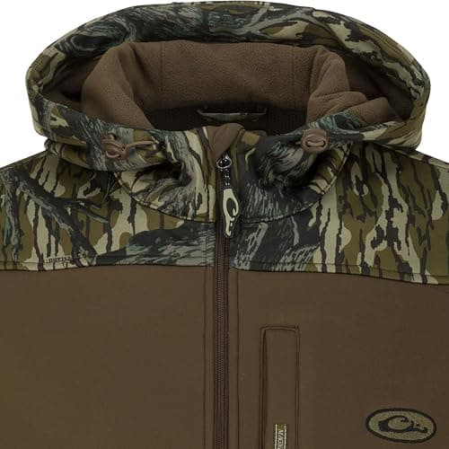 Drake Waterfowl Men's MST Endurance Soft Shell Camo Hunting Warm Quarter-Zip Hoodie with Chest Pocket & 2 Hip Zipper Pockets thumbnail 3