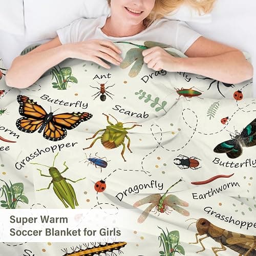 LARIAU Insects Blanket Gifts for Women, 50"*60" Blanket Gift for Boys Girls Birthday Christmas Thanksgiving, Insect Bug Decor, Entomology Gifts for Adult Who Love Bugs thumbnail 5