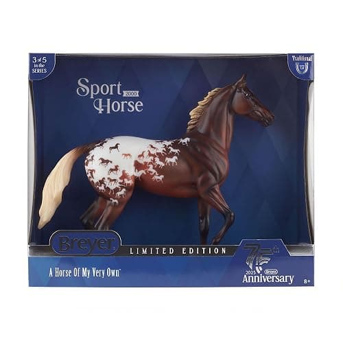 Breyer Horses Traditional Series – 75th Anniversary Sport Horse “Lonesome Glory” | Hand-Painted Thoroughbred Model with Flaxen Red Chestnut Blanket Appaloosa Coat | 1:9 Scale Collector Figurine thumbnail 5