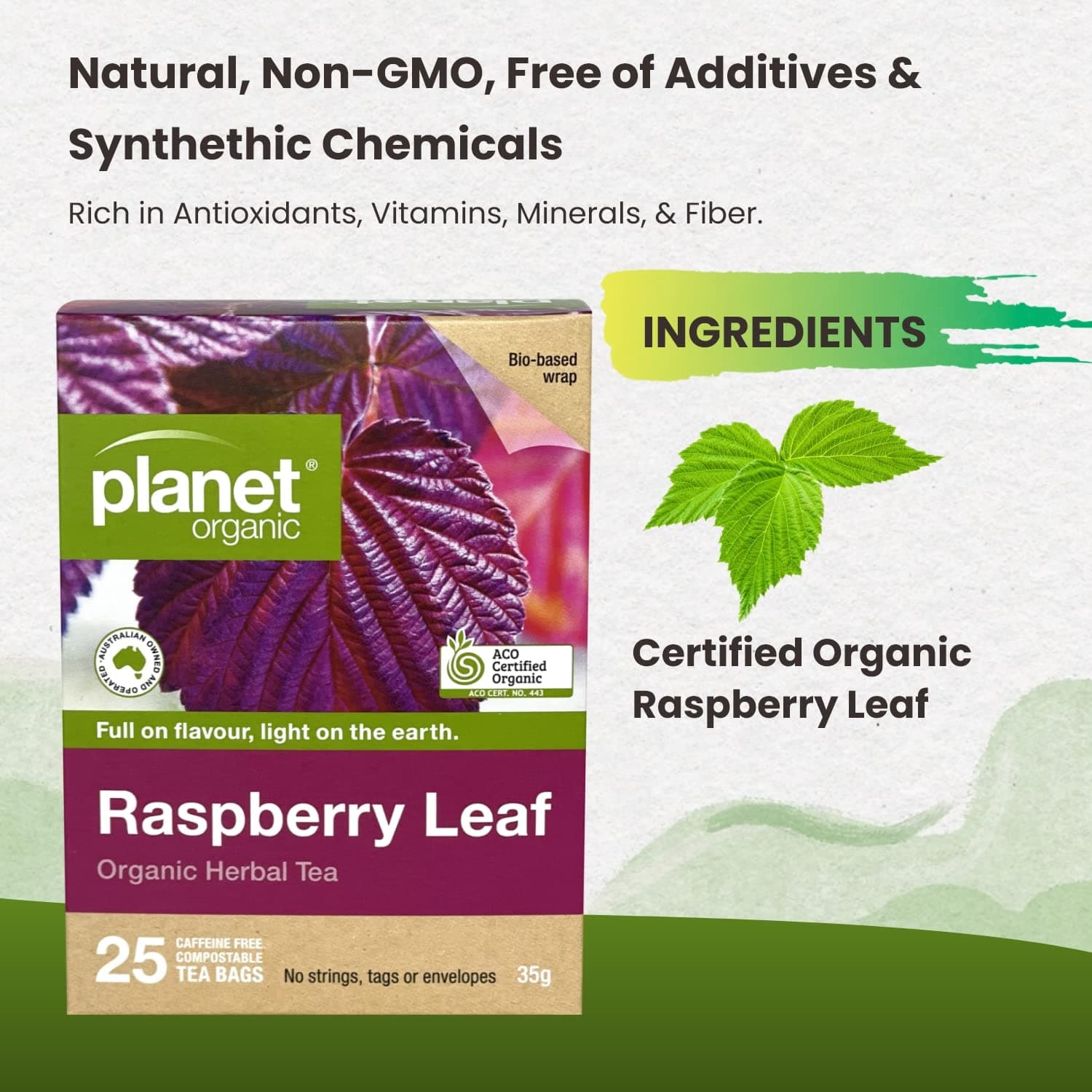 Planet Organic Raspberry Leaf 25 Tea Bags thumbnail 4