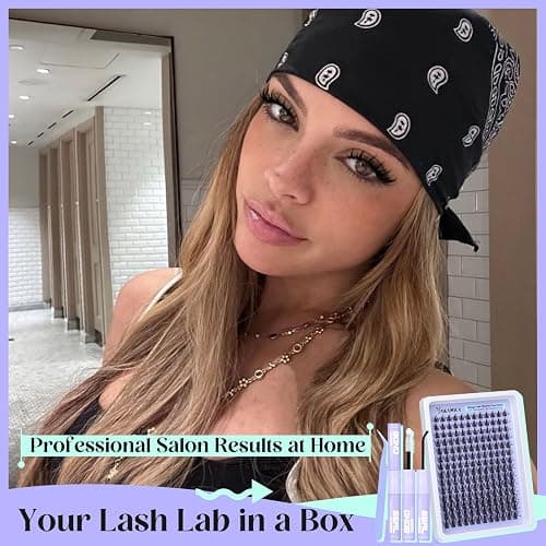 Manga Lash Clusters Kit DIY Anime Eyelash Extension Kit 10-16mm Spiky Individual Lashes Clusters Wide Anime Eyelash Clusters Kit with 2-in-1 Bond & Seal Precision Tweezers DIY Lash Kit by Yawamica thumbnail 2