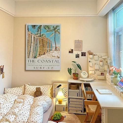 Generic Beach Prints Canvas Wall Art Summer Posters Seascape Gallery Coastal Prints Theme Pictures Wall Decor Teen Girls Room Decor Canvas printed Poster 11x14in Frame Wall Art thumbnail 7