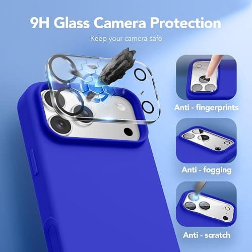 GONEZ Magnetic for iPhone 17 Pro Case, Compatible with MagSafe, [Screen Protector + Camera Lens Protector], Liquid Silicone Anti-Scratch Shockproof Protective Phone Case 6.3 inch, Cobalt Blue thumbnail 6