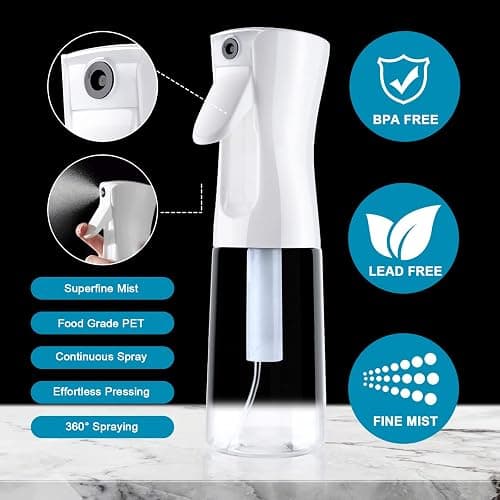 URAQT Sprühflasche Haar, 2 ml Wasserzerstäuber Wasserflaschens Friseur Sprühflaschen Spray Bottle, Salon Wasser Sprüher Friseur Haar Werkzeug für Haar, Weiß Transparent thumbnail 5