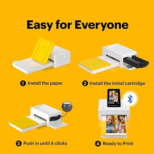 KODAK Dock Plus 4x6'' Photo Printer, 50 Sheets, Docking & Bluetooth Smartphone Printer for iPhone & Android, Instant Color Prints, 4PASS Dye Sublimation thumbnail 5