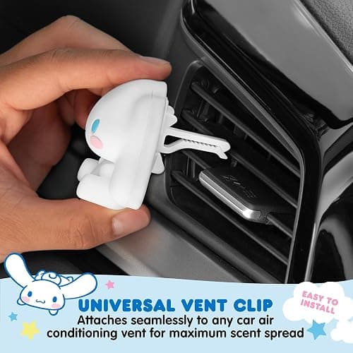 Sanrio Cinnamoroll Car Trunk Organizer, Steering Wheel Cover, Air Freshener & Refill – Cute, Collapsible, Heavy-Duty Storage & Car Accessories for Groceries, Tools, Travel – 12.5"L x 12.5"W x 9"H thumbnail 8