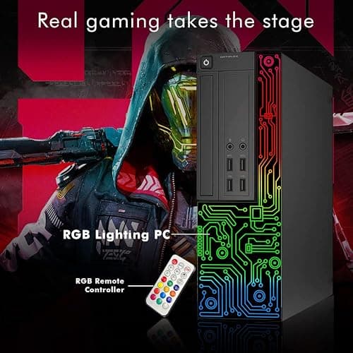Dell Gaming OptiPlex Desktop RGB Computer PC, Intel Core i7, GeForce GT 1030 2GB GDDR5, 16GB RAM, 512GB SSD, 24 Inch HDMI Monitor, Keyboard Mouse and Headset, WiFi, Windows 10 Pro (Renewed) thumbnail 4