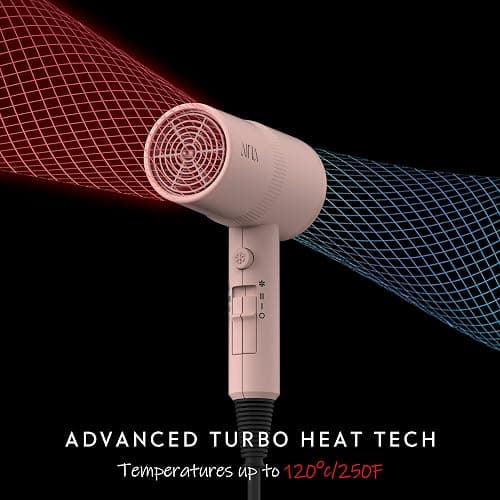 AINA Hair Dryer with Diffuser,Comb Full-Featured Blow Dryer 110V(Pink) | 3 Heat/2 Speed;Cold shut button;Lightweight;Compact Size;High Temp;Low Airflow;Same Results;Less Expense thumbnail 4