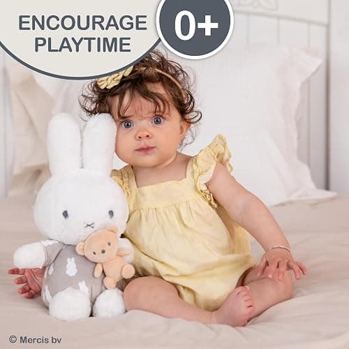 Kids Preferred Miffy Baby Keywind Musical - Super Soft Plush Toy, Plays Rockabye Baby, Swaying Head, Neutral Colors, Ages 0 Months and Up, 12 in thumbnail 6