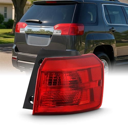 AKKON - Fits 2010-2017 GMC Terrain SL | SLE | SLT Chrome Red Tail Brake Light Outer Passenger Right Side Replacement - Image 1