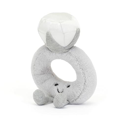 Jellycat Amuseables Diamond Ring Stuffed Toy, 8 inches - Wedding Ring Plush - Engagement and Wedding Gift thumbnail 4