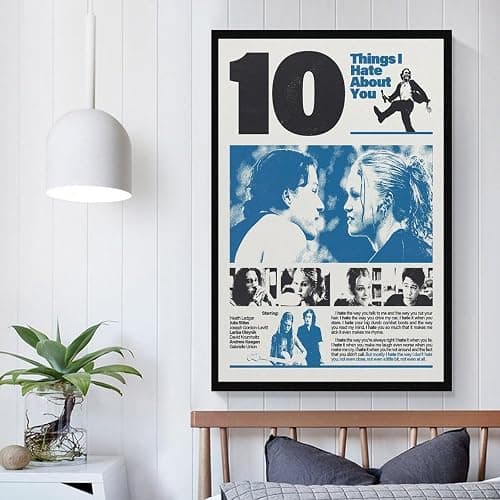 NIBXEPDF 10 Things I Hate About You Poster Vintage Movie Posters Posters for Room Aesthetic Posters for Bedroom Canvas Art Poster And Wall Art Posters for Room 24x36inch(60x90cm) Unframe-style-7 thumbnail 5