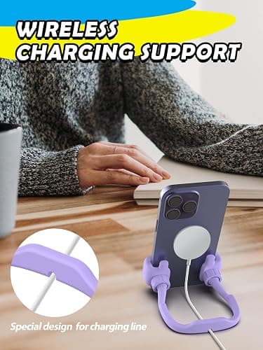 Stocking Stuffers for Teens Girls Boys Adults Cell Phone Stand: UPGRADE Adjustable Thumbs Up Lazy Phone Holder for Desk Cool Gadgets Fun Birthday Gift Ideas for Kids Teenager Women Gifts for Christmas thumbnail 6