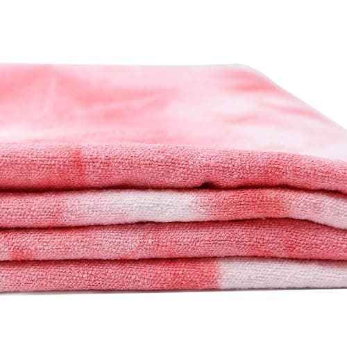 DREAM SLIM Hot Non Slip Grip Foldable Skidless Yoga Towel, 24in x 72in, Multicolor - Pink thumbnail 6