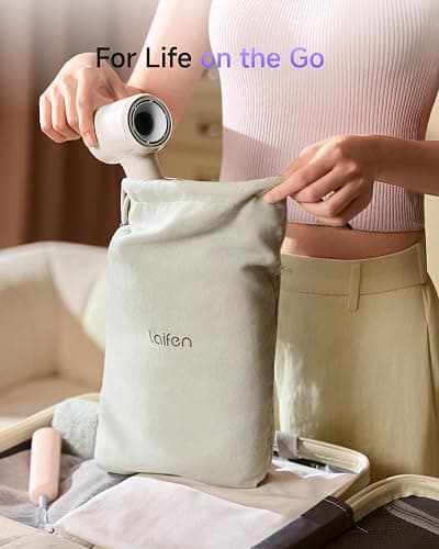 Laifen Air 15x Fast Drying Ionic Hair Dryer for Travel, Palm-Sized, Milktea | Ultra Light, 200M Negative Ions for Frizz Control, Heat Protection, 5 Modes & 2 Airspeeds, Perfect for Styling & Daily Use thumbnail 6