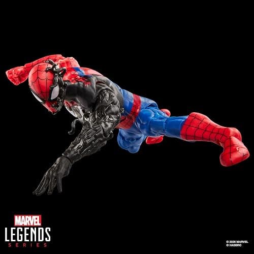 Marvel Legends Series Secret Wars Spider-Man (Alien Costume), Retro Comics Collectible 6 Inch Action Figure with Lenticular Shield thumbnail 7