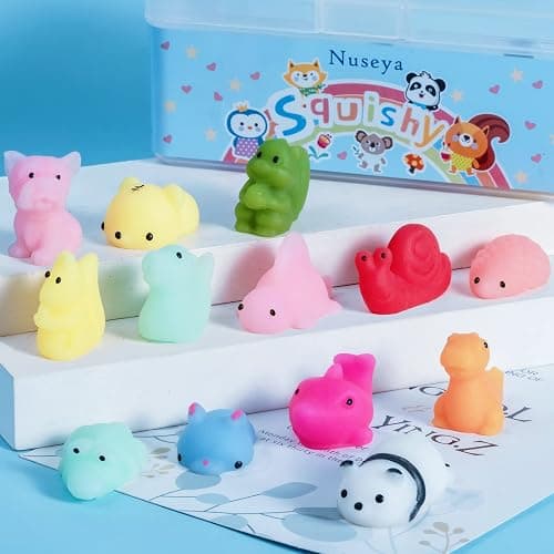 Nuseya 30pcs Mochi Squishy Toys No Duplicates Fidget Toys Gift for Kids Girl Boy Party Favor Kawaii Squishies Mini Sensory Stress Relief Toys Birthday Gift Classroom Prizes Goodie Bag Stuffers thumbnail 7