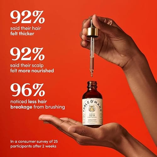 Fable and Mane Hair Oil - HoliRoots Strengthening Serum for Damaged, Frizzy Hair with Ashwagandha, Castor Oil & Scalp Treatment - 1.8FL oz thumbnail 4