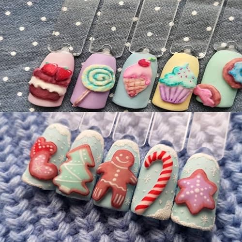 14 Colors Sculpture Painting Nail Gel Set, 3D Nail Carved Gel Sculpture Creative DIY Decoration Painting Glue Soak Off UV, with 1 Carved Painting Pen (14PCS) thumbnail 6