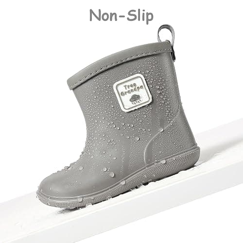 Tree Grandpa Toddler Rain Boots Waterproof shoes for Boys Girls Lightweight | Easy to Slip on and off & Soft & Flexible & Durability thumbnail 3