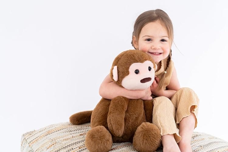 Olivia and Jack 3 lb Weighted Monkey Stuffed Animal 17 in - Weighted Plush Animals - Weighted Stuffed Animals for Anxiety - Weighted Stuffed Animals for Kids, Adults thumbnail 4