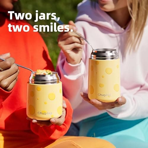 ChugJug Thermo for Hot Food for Adults Kids | Wide Mouth, 26 oz Insulated Food Jar with Spoon, Leakproof Soup Thermo for School Office Travel, Thermal Steel Lunch Container Easy to Carry (Yellow) thumbnail 7