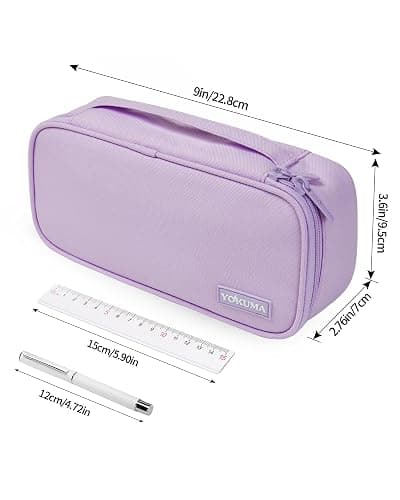 YOKUMA Pencil Case Big Capacity Pencil Pouch Bag Box for Girls Boys Gift | Durable Zipper With Handle, Aesthetic Pen Case for Kids Teens Students College Adults Office, Back to School Supplies Gift thumbnail 3