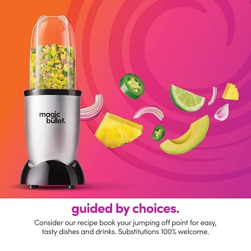 Magic Bullet Blender, Small, Silver, 11 Piece Set thumbnail 5
