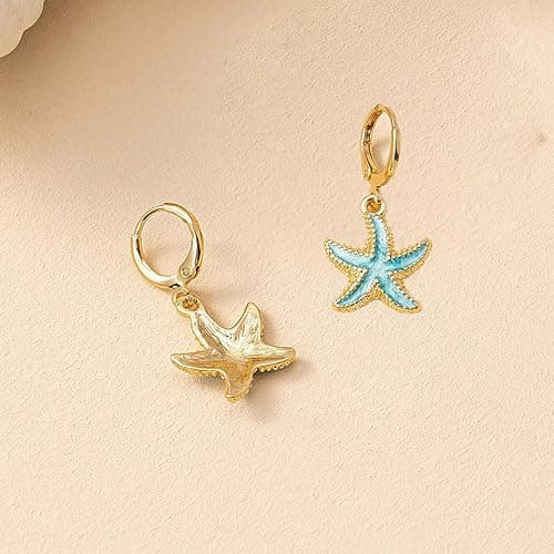 Boho Starfish Sea Star Shell Earrings thumbnail 6