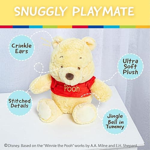Kids Preferred Disney Baby Winnie the Pooh and Friends Stuffed Animal with Jingle and Crinkle, Pooh 12” thumbnail 5