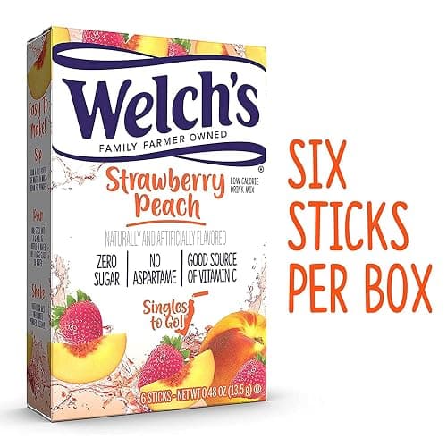 Welch's Strawberry Peach Singles To Go Drink Mix, 0.48 OZ (Pack of 4) thumbnail 3