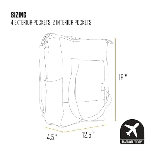 Carhartt Classic Convertible Backpack Tote, Durable Water Repellent Material W/ 17" Laptop Sleeve, Port thumbnail 6