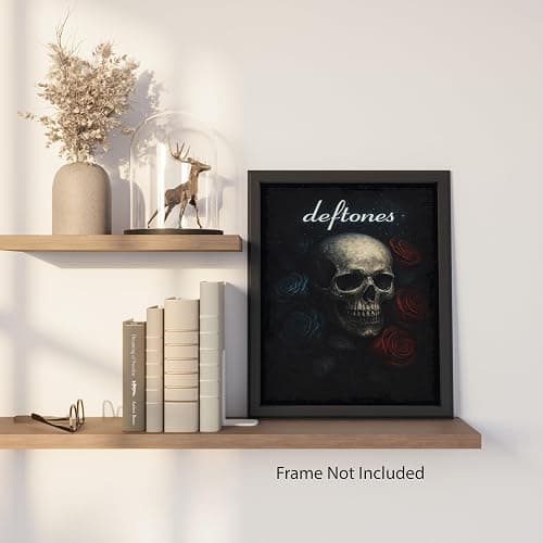 ZUKIY Deftones Skull Rose Requiem - Dark Rock Poster Wall Art 8x10 Unframed - Heavy Metal Band Inspired Decor for Bedroom Studio Office - Emo Goth Aesthetic Tapestry Style Print for Music Lovers thumbnail 7