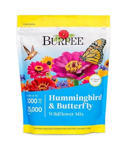 Burpee Wildflower 25,000 Bulk, 1 Bag 18 Varieties of Non-GMO Flower Seeds for Hummingbirds and Butterflies - Image 1
