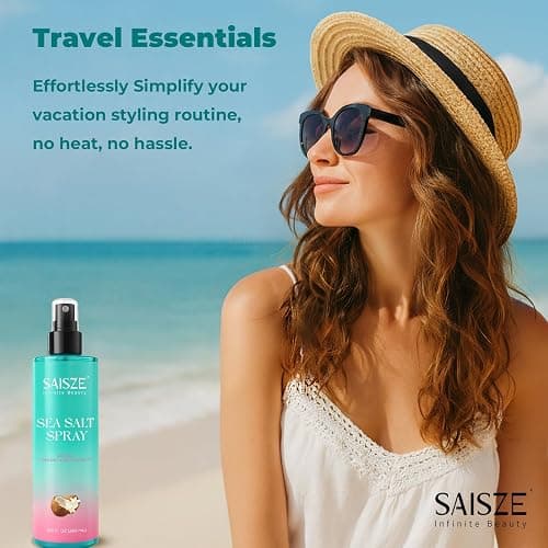 SAISZE Sea Salt Spray for Women and Men, Valentines Day Gifts, Travel Essentials, Textured Beach Waves & Volume for Curly Hair, Coconut Surf Spray, Christmas Stocking Stuffers for Teen Girls, 8.8 oz thumbnail 6
