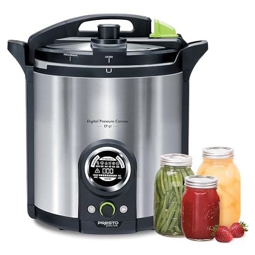 Presto 02152 17-Quart Digital Pressure Canner - Digital Display, Waterbath Capable, 10 Built-In Safety Features, Recipe Book, Stainless Steel - Image 1