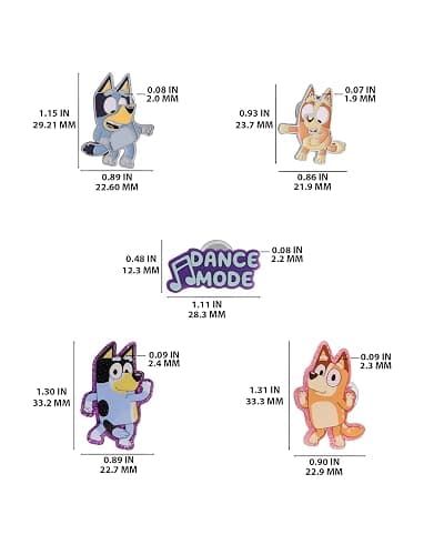 Bluey Pins "Dance Mode" 5 Pack Official License, Pin Set for Backpacks, Bags, Jackets thumbnail 6