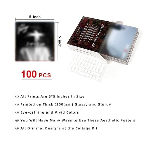 A ART·ZONE 100 Pcs 5x5 Inch | Posters Wall Collage Kit for Room, Album Cover, Music, Rapper, Band, Wall Poster for Bedroom thumbnail 5