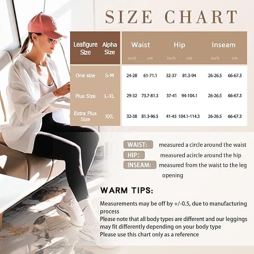 Leafigure High Waisted Leggings for Women- Soft No See-Through Yoga Pants for Gym Workout Running thumbnail 7