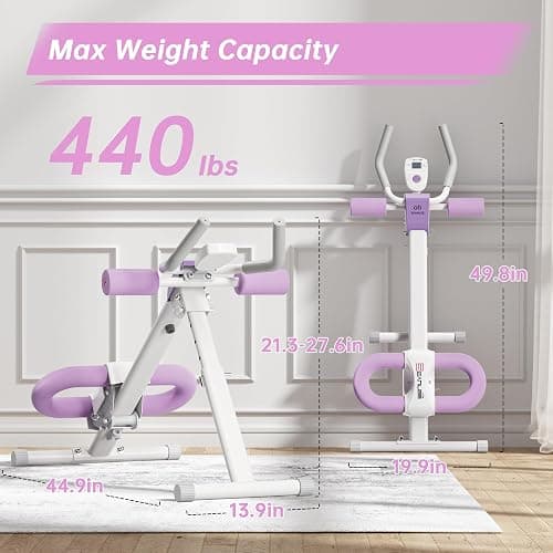 Abdominal Machine Ab Workout Equipment Adjustable for Home Gym Ab Machine Exercise Equipment bwith LCD Monitor thumbnail 6