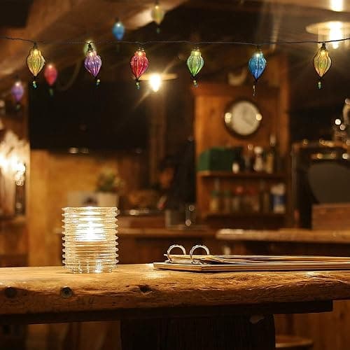 Vigdur Multicolor - Decorative String Lights Plug in with 10 Bulbs Connectable, Indoor Outdoor Patio Lights for Party Wedding Bedroom Bistro Cottagecore Decor thumbnail 7