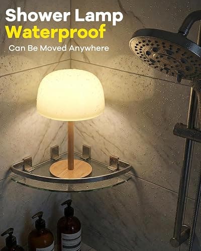 Waterproof Shower Lamp Cordless Lamp - 7500mAh Rechargeable Table Lamp, Bathroom Lamp, RGB 15 Colors & 3 Color Temperature Touch Dimmable, Shower Light for Inside Shower, Bathtub, Bedroom,1PC thumbnail 6