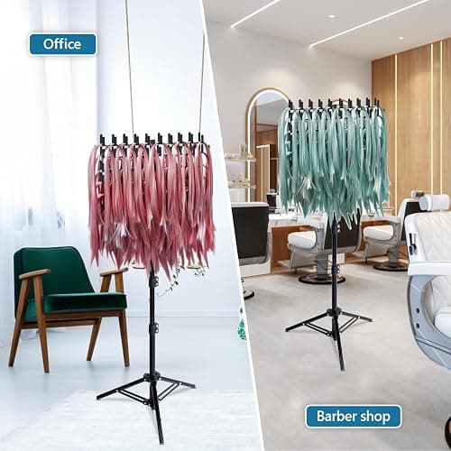 Eastdone Braiding Hair Rack Standing Extension Holder Hanger, 144 Pegs Divider for Separator Stand Display (Black) thumbnail 5