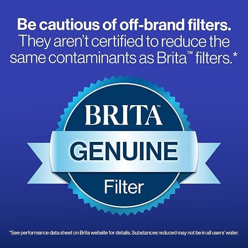 Brita Everyday Elite Water Filter Pitcher, Removes 99% of Lead, Includes 1 Filter, 10-Cup Capacity, Blue thumbnail 5