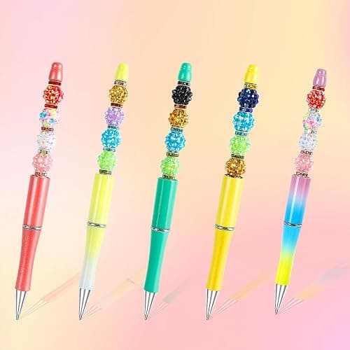 500 Pcs Beads for Pens - Focal Bead for Beaded Pens, Rhinestone Beads for Beadable, Spacer Bead for Keychains Bracelets Crafts thumbnail 4