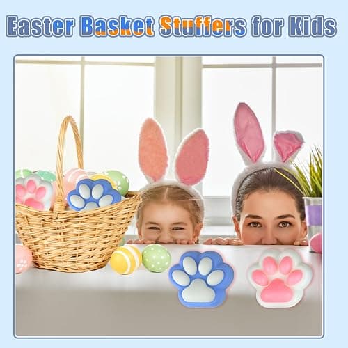 2pcs Taba Squishy Paw, Cat Paw Squishy Toys,Cute Fufu Squishy Cat Paw Sensory Toys,Easter Basket Stuffers for Kids, Fidget Toys for Stress Relief, Novelty Cute Things Sticky Squishy Mochi Squishy Toys - 2Pcs thumbnail 5