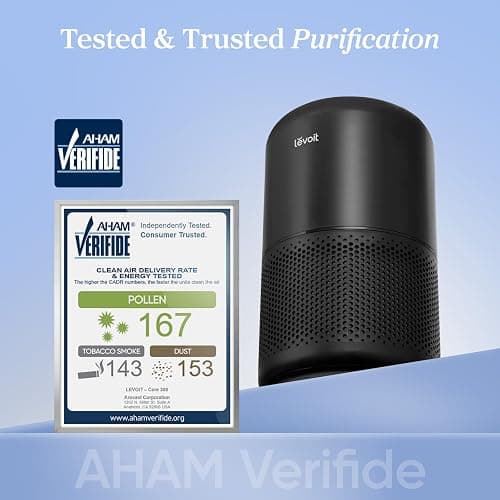 LEVOIT Air Purifier for Home Allergies Pet Hair in Bedroom, Covers Up to 1073 ft² by 56W High Torque Motor, AHAM VERIFIDE, 3-in-1 Filter with HEPA Sleep Mode, Remove Dust Smoke Odor, Core300-P, Black thumbnail 2