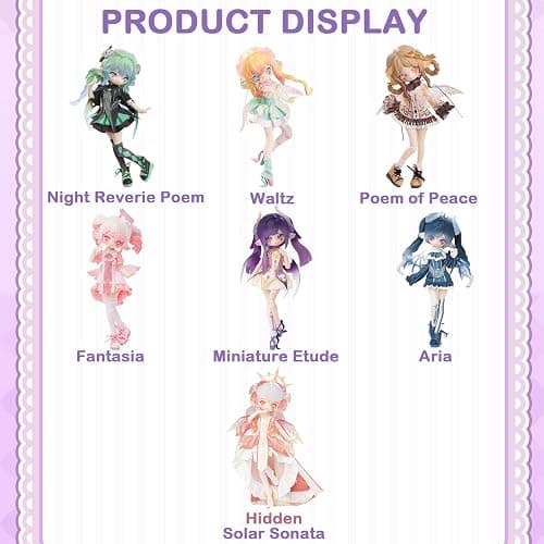 BEEMAI Luluya Symphonic Poem Series Single Box (Contains 1 Figure), 1/8 BJD Blind Box Cute Figures Collectibles Birthday Gift thumbnail 2