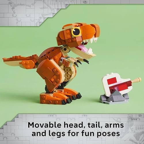 LEGO Jurassic World Little Eatie T Rex Toy - Dinosaur Building Toy for Kids, Boys and Girls, Ages 7+ - Gift Idea for Birthdays and Fans - with Movable Jaw, Head and Tail - 76967 thumbnail 4